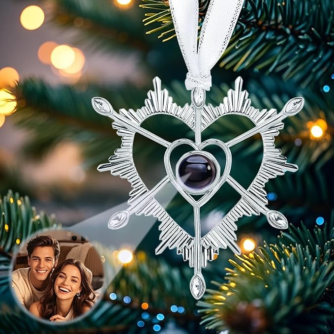 Adornos Navideños Personalizados Adorno Caseo Árbol Navidad con Foto de Proyección Regalos de Navidad