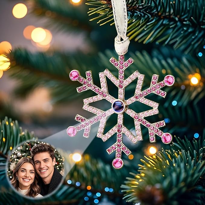 Adornos Navideños Personalizados Adorno Caseo Árbol Navidad con Foto de Proyección Regalos de Navidad