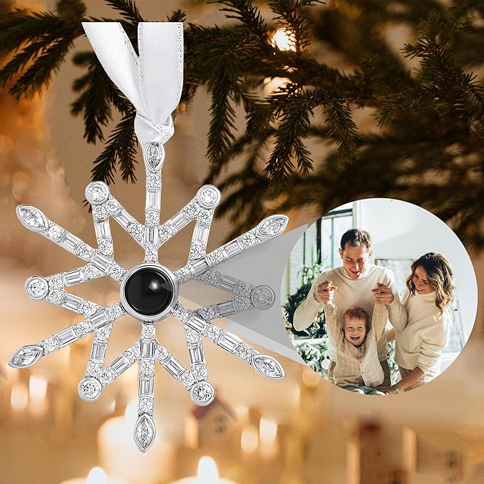 Adornos Navideños Personalizados Adorno Caseo Árbol Navidad con Foto de Proyección Regalos de Navidad