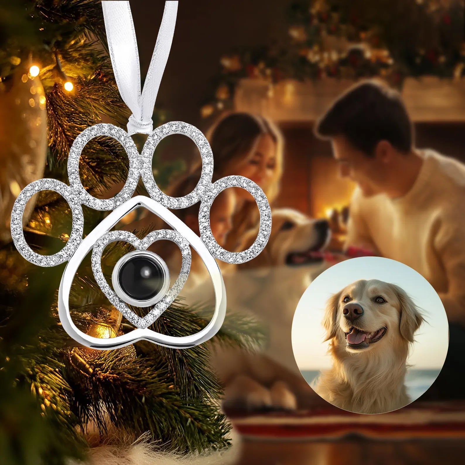Adornos Navideños Personalizados Adorno Caseo Árbol Navidad con Foto de Proyección Regalos de Navidad