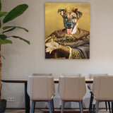 Custom King Pet Portrait Canvas Personalized Animal Portrait Wall Art Decor Canvas