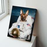 Custom Pet Animal Astronaut Portrait Canvas Personalized Animal Portrait