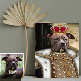 Custom King Pet Animal Portrait Canvas Personalized Animal Portrait