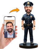 Policía Guapo Mini Esculturas Personalizadas 3d con Texto Grabado