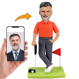 Hombre Guapo Jugando al Golf Figuras Personalizadas 3d a Partir de Fotos