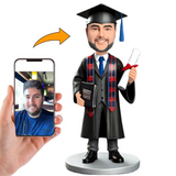 Hombre Sosteniendo Diploma Figuras Personalizadas para Regalar Regalo de Graduación