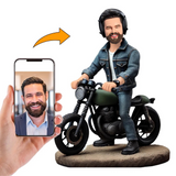 Hombre Montando Motocicleta Muñecos Personalizados 3d Regalos para Novio