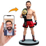 Campeón de Boxeo Figuras Personalizadas Profesiones con Base Grabado