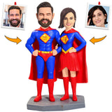 Pareja de Superman Figuras Personalizadas 3d a Partir de Fotos Regalo de San Valentín