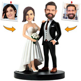 Pareja de Novios Sosteniendo Ramos Figuras Tarta Boda Personalizadas Regalos para Boda