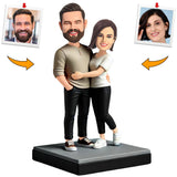 Pareja Abrazándose Juntos Bobblehead Personalizado Regalo de San Valentín