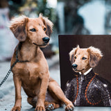 Custom Dog Cat Portrait Canvas Pet Wall Decor Personalized Royal Medieval Renaissance Animal Portrait