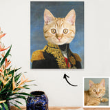 Customized Pet Portrait Painting Royal Medieval Renaissance Wall Art Funny Pet Canvas