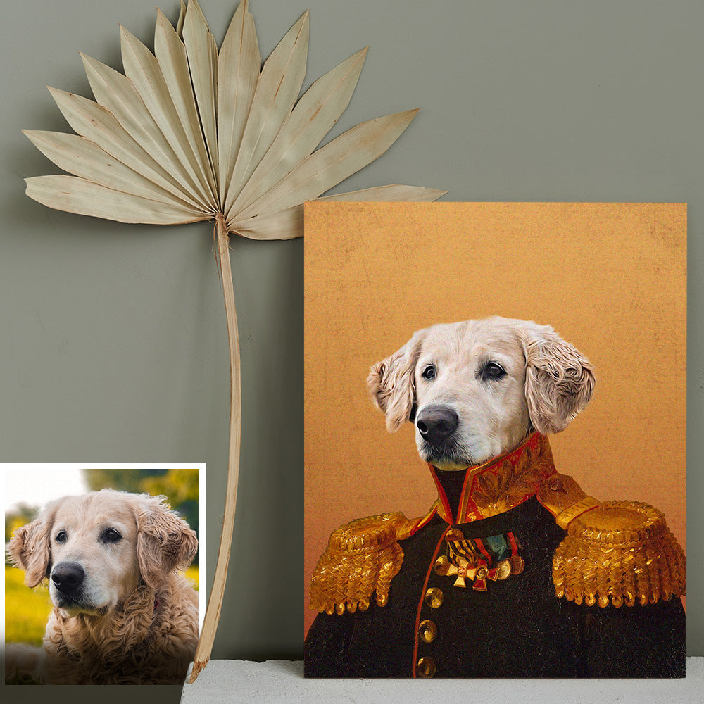 Custom Pet Portrait Painting Canvas Pet Renaissance Style on Canvas Wall Art Decor Gift for Pet Lover