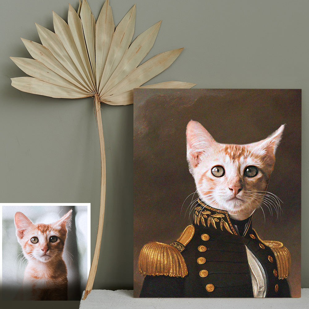 Custom Pet Portrait Canvas Wall Art Decor Gift for Pet Lover