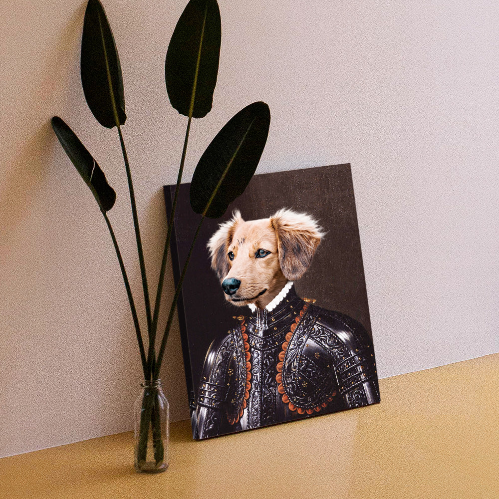 Custom Dog Cat Portrait Canvas Pet Wall Decor Personalized Royal Medieval Renaissance Animal Portrait